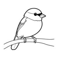 Chickadee Symbol, einfach Illustration von Chickadee Symbol, Vogel Glyphe Symbol. vektor