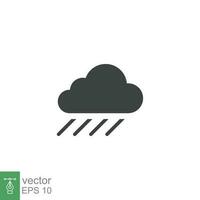 Regen Wolke Symbol. einfach eben Stil. fallen Wasser, wolkig Symbol, Regentropfen, fallen, Frühling, Farbe, messen, Natur, Wetter Konzept zum Netz Design. Vektor Illustration isoliert auf Weiß Hintergrund eps 10