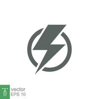 Leistung Symbol. Blitz, Bolzen, Energie und Donner elektrisch Konzept. Vektor Illustration isoliert. eps 10.