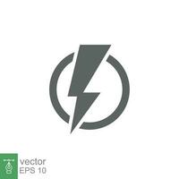 Leistung Symbol. Blitz, Bolzen, Energie und Donner elektrisch Konzept. Vektor Illustration isoliert. eps 10.