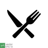 bestick och kök uppsättning ikon. enkel fast stil. gaffel och kniv, middag, lunch, redskap, maträtt, bestick, mat, äta begrepp. glyf vektor illustration isolerat på vit bakgrund. eps 10.