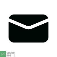 Email Symbol. einfach eben Stil. Briefumschlag Mail Dienstleistungen, Kontakte Botschaft senden Brief, Briefkasten Konzept. Vektor Illustration isoliert auf Weiß Hintergrund. eps 10.