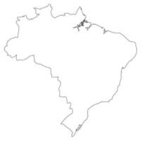 Brasilien Karta med administrativ regioner. latin Karta. brasiliansk Karta. vektor