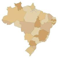 Brasilien Karte mit administrative Regionen. Latein Karte. Brasilianer Karte. vektor