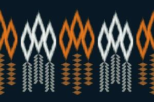 etnisk ikat tyg mönster geometrisk stil.afrikansk ikat broderi etnisk orientalisk mönster blå bakgrund. abstrakt, vektor, illustration.textur, kläder, ram, dekoration, matta, motiv. vektor