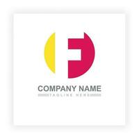 Brief f einfach Alphabet Logo Design geeignet zum Geschäft und Unternehmen Logos. vektor