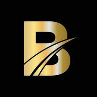 Initiale b Brief Logo Design Symbol. Brief b Logo Zeichen Vorlage vektor
