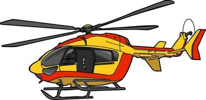 ein medizinisch Hubschrauber Rettung Transport vektor