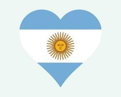 argentina hjärta flagga. argentinska argentinska kärlek form Land nation nationell flagga. argentine republik baner ikon tecken symbol. eps vektor illustration.