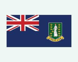britisch Jungfrau Inseln Flagge. britisch Jungfrau Inseln Banner. britisch Übersee- Gebiet im das Karibik. eps Vektor Illustration.