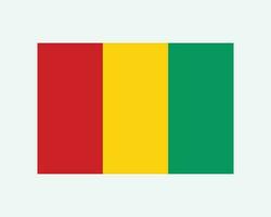 National Flagge von Guinea. guineisch Land Flagge. Republik von Guinea detailliert Banner. eps Vektor Illustration Schnitt Datei.