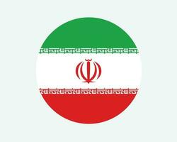 iran runda Land flagga. iranian cirkel nationell flagga. islamic republik av iran cirkulär form knapp baner. eps vektor illustration.