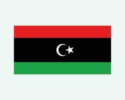 National Flagge von Libyen. libysch Land Flagge. Zustand von Libyen detailliert Banner. eps Vektor Illustration Schnitt Datei.