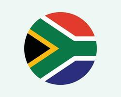 söder afrika runda Land flagga. söder afrikansk cirkel nationell flagga. republik av söder afrika cirkulär form knapp baner. eps vektor illustration.