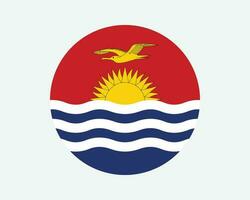 kiribati runda Land flagga. kiribati cirkel nationell flagga. republik av kiribati cirkulär form knapp baner. eps vektor illustration.