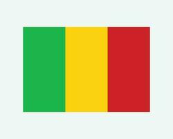 National Flagge von Mali. Malian Land Flagge. Republik von Mali detailliert Banner. eps Vektor Illustration Schnitt Datei.