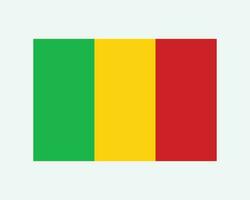 nationell flagga av mali. malian Land flagga. republik av mali detaljerad baner. eps vektor illustration skära fil.