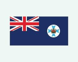 queensland qld Australien stat flagga. queenslander baner australier stat. eps vektor illustration.