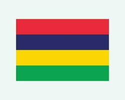 National Flagge von Mauritius. mauritisch Land Flagge. Republik von Mauritius detailliert Banner. eps Vektor Illustration Schnitt Datei.