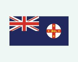 flagga av ny söder wales nsw, Australien. australier stat ny söder welsh baner. eps vektor illustration.