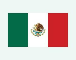 nationell flagga av Mexiko. mexikansk Land flagga. förenad mexikansk stater detaljerad baner. eps vektor illustration.