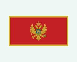 nationell flagga av montenegro. montenegrinska Land flagga. monte detaljerad baner. eps vektor illustration.