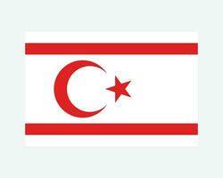 nationell flagga av nordlig Cypern. turkiska cypriot Land flagga. turkiska republik av nordlig cypern detaljerad baner. eps vektor illustration skära fil.