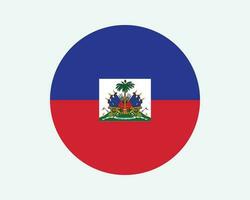 Haiti runden Land Flagge. haitianisch Kreis National Flagge. Republik von Haiti kreisförmig gestalten Taste Banner. eps Vektor Illustration.