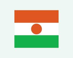 National Flagge von Niger. Nigeria Land Flagge. Republik von das Niger detailliert Banner. eps Vektor Illustration Schnitt Datei.