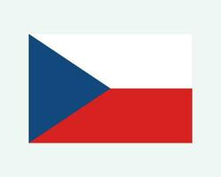 National Flagge von Tschechisch Republik. Tschechien Land Flagge. Böhmen detailliert Banner. eps Vektor Illustration Schnitt Datei.