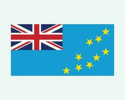 National Flagge von Tuvalu. tuvaluisch Land Flagge. Tuvalu detailliert Banner. eps Vektor Illustration Schnitt Datei.