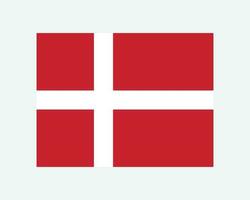 nationell flagga av Danmark. dansk Land flagga. Danmark detaljerad baner. eps vektor illustration skära fil.