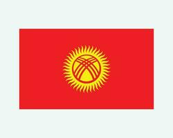 nationell flagga av Kirgizistan. kirgiziska Land flagga. kirgiziska republik detaljerad baner. eps vektor illustration skära fil.