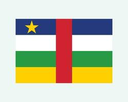 National Flagge von das zentral afrikanisch Republik. Auto Land Flagge. zentral afrikanisch Republik detailliert Banner. eps Vektor Illustration Schnitt Datei.