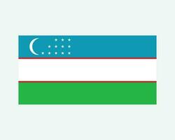 National Flagge von Usbekistan. Usbekistan Usbekisch Land Flagge. Republik von Usbekistan detailliert Banner. eps Vektor Illustration Schnitt Datei.