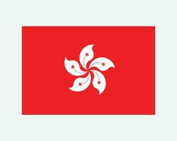 National Flagge von Hong Kong. hk Land Flagge. Hong kong Besondere administrative Region von das Menschen Republik von China detailliert Banner. eps Vektor Illustration Schnitt Datei.
