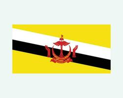 nationell flagga av brunei. bruneiska Land flagga. brunei darussalam detaljerad baner. eps vektor illustration.