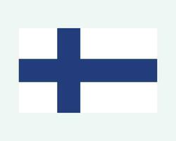 National Flagge von Finnland. finnisch Land Flagge. Republik von Finnland detailliert Banner. eps Vektor Illustration Schnitt Datei.