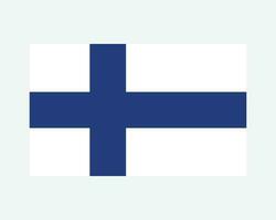 nationell flagga av finland. finska Land flagga. republik av finland detaljerad baner. eps vektor illustration skära fil.