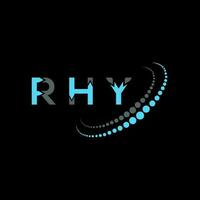 rhy brev logotyp kreativ design. rhy unik design. vektor