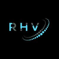 rhv brev logotyp kreativ design. rhv unik design. vektor