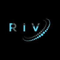 Fluss Brief Logo kreativ Design. Fluss einzigartig Design. vektor