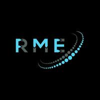 rme Brief Logo kreativ Design. rme einzigartig Design. vektor