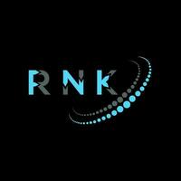 rnk brev logotyp kreativ design. rnk unik design. vektor