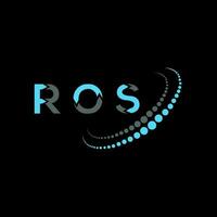 ros brev logotyp kreativ design. ros unik design. vektor