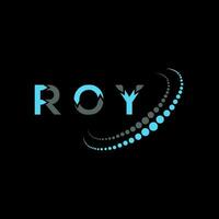 Roy Brief Logo kreativ Design. Roy einzigartig Design. vektor