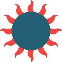 Sonne Glyphe zwei Farbe Symbol zum persönlich und kommerziell verwenden. vektor