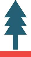 träd glyf två Färg ikon för personlig och kommersiell använda sig av. vektor