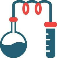 Experiment Glyphe zwei Farbe Symbol zum persönlich und kommerziell verwenden. vektor