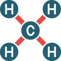 Methan Glyphe zwei Farbe Symbol zum persönlich und kommerziell verwenden. vektor